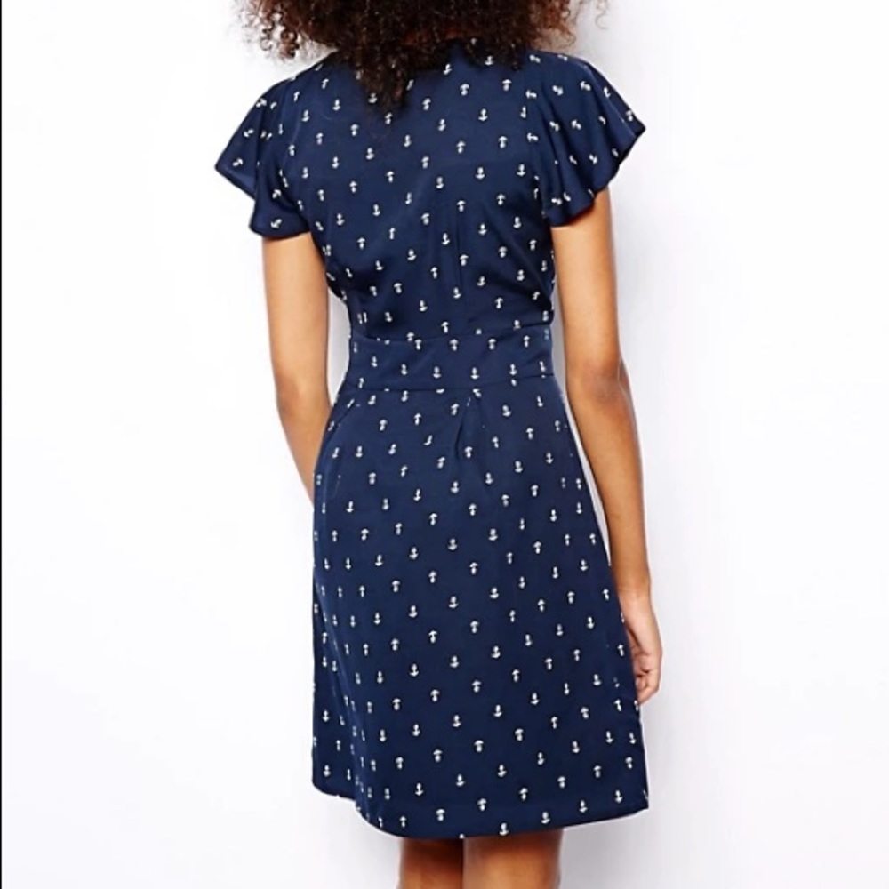 Vero Moda Navy Blue Anchor Dress - Picture 3 of 7